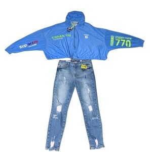 Sevenseventy New With Tags Detroit 6 Jacket and Jeans Unique Handmade Fashion